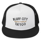 Logo Flat Bill Trucker Cap