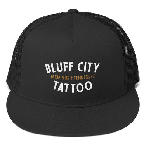 Logo Flat Bill Trucker Cap